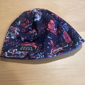 Skida Kids Floral Beanie - Navy and Pink